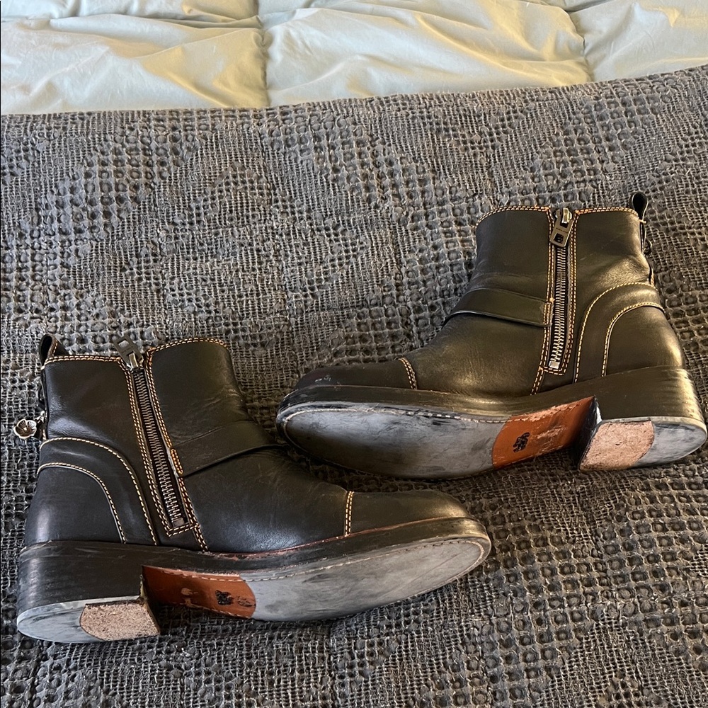 Coach Black Leather Ankle Booties - Picture 6 of 16